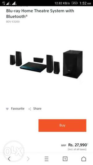 Blu-ray Home Theater System With Bluetooth