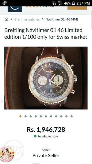 Bretling Navitimer watch bought 2month back