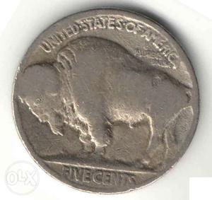  Five Cents Buffalo Nickel