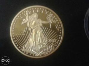 Gold plated rerest coin copy low price.