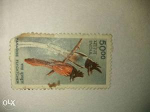 Paradise Flycatcher Postage Stamp