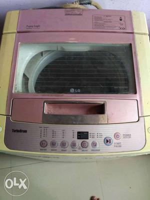 Pink And White Top Load Washer
