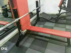 Red Weight Bench