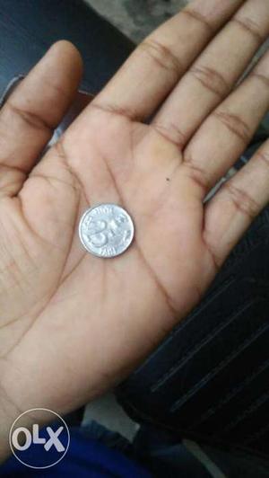 Round 25 Indian Paise Coin