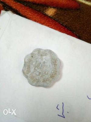 Round Scalloped-edge Silver Coin