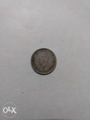 Silver Half Rupee Coin 