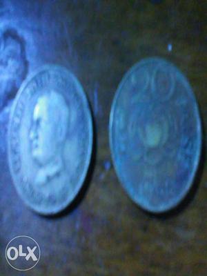 Two Silver Round Coins