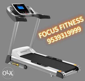 White And Black Focus Fitness Treadmill