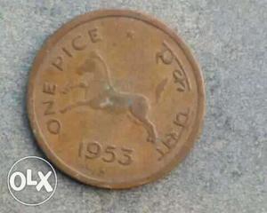  indian coin one pice