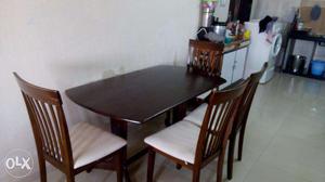 4 chair wooden dining table