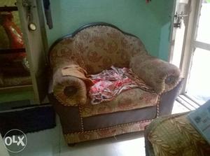 Beige Fabric Sofa Chair