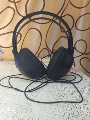 Black Corded Philips Headphones