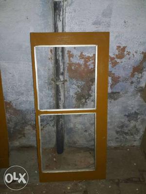 Brown Wooden Two Panel Board with mirror slider
