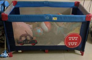 Cot plus play pen for 0-5 years. with mattress.