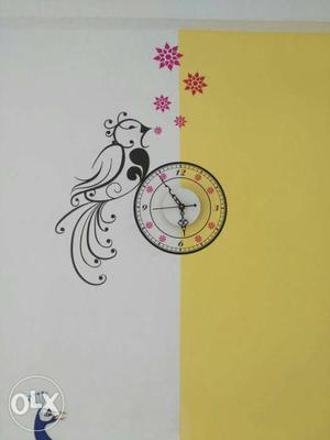 Creative PVC Sticker & Acrylic Wall Clock