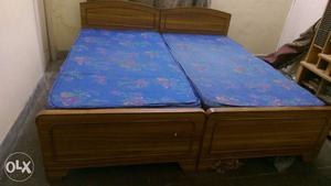 Double bed, teak wood, Excellent condition along