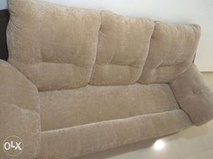 Gray Suede Sofa