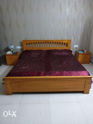 King size cot made of processed wood