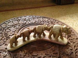 Marble small carved elephant