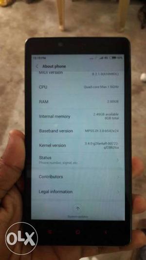 Mi Redmi note 4g in very good condition only 12