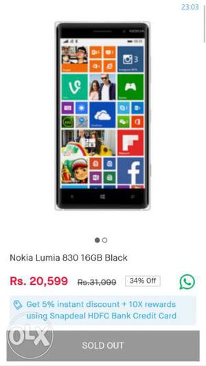 Nokia Lumia 830..phone in excellent condition.|n