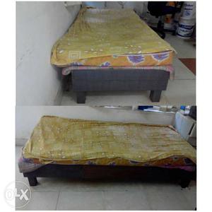 Plywood devan bed with matress in good condition.