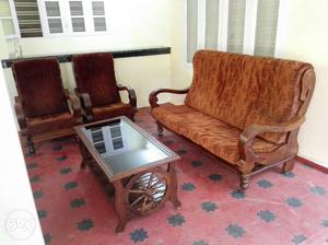 Rosewood sofa 3+1+1 and teapoy