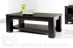Rubber Wood Black Color Center Table