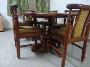 Six seater solid wood dinning table.
