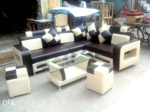 Six seetar sofa corner brown