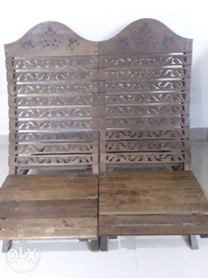 Solid wood carving stylish chairs /- each.