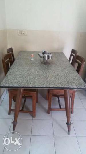 Teak Dining table with four chairs