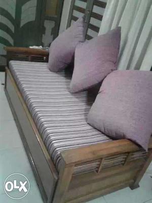 Teak wood Sofa bed with premium fabrics Not used