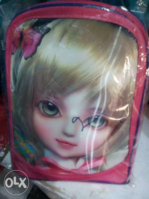 3D Blonde Haired Doll Print Backpack