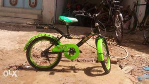 Black And Green Bmx Bicycle