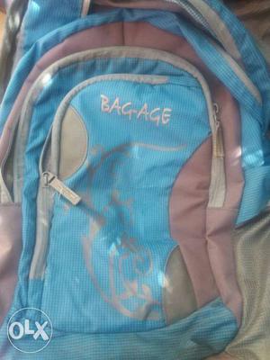 Blue And Brown Bag-Age Backpack