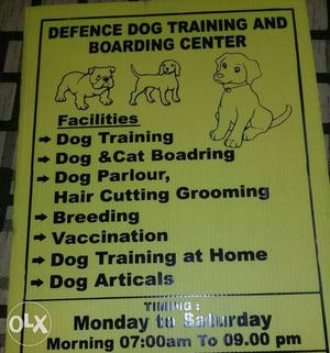 Defence dog training and boarding crevice bhopal