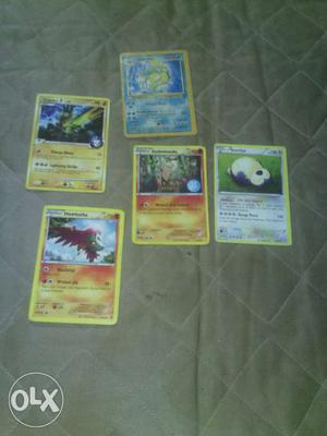 Five Pokemon Trading Card