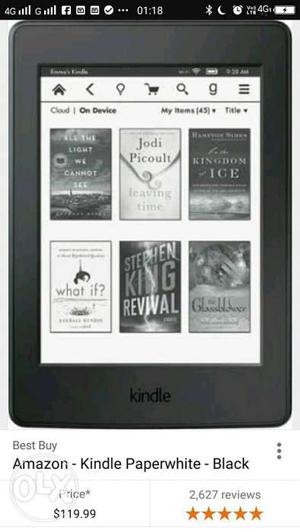 Kindle e-book reader with cover and Bill new