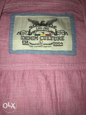 Large Denim Culture Pink shirt