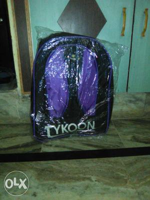 Purple And Black Tykoon Backpack
