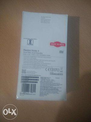 Redmi Note 4 4GB & 64GB (BLACK) SEAL PACKED