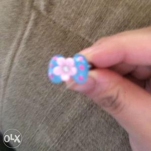 Summer collection blue n pink floral ring