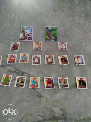 There 2 Shiva power cards and 17 angry birds