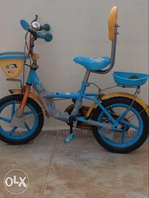 Toddler's Blue And Yellow Bicycle