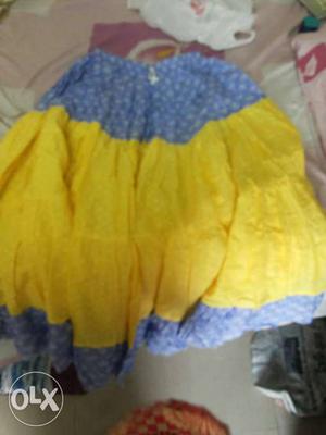 Toddler's Blue And Yellow Blouse