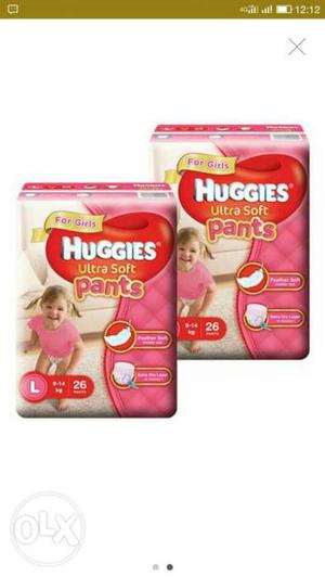 Two Huggies Ultra Soft Pants Boxes