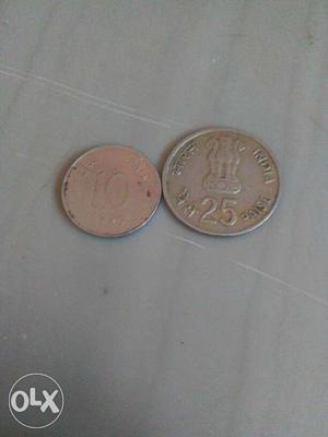 10 And 25 Indian Paise