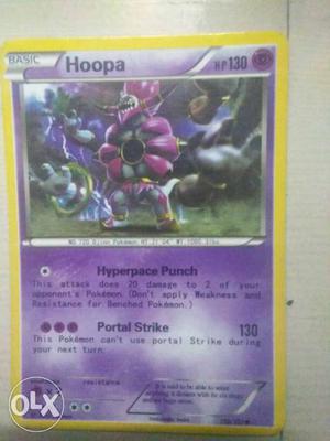 130Hp Hoopa Pokemon Trading Card