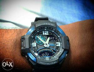 Black And Blue Casio G-Shock Watch